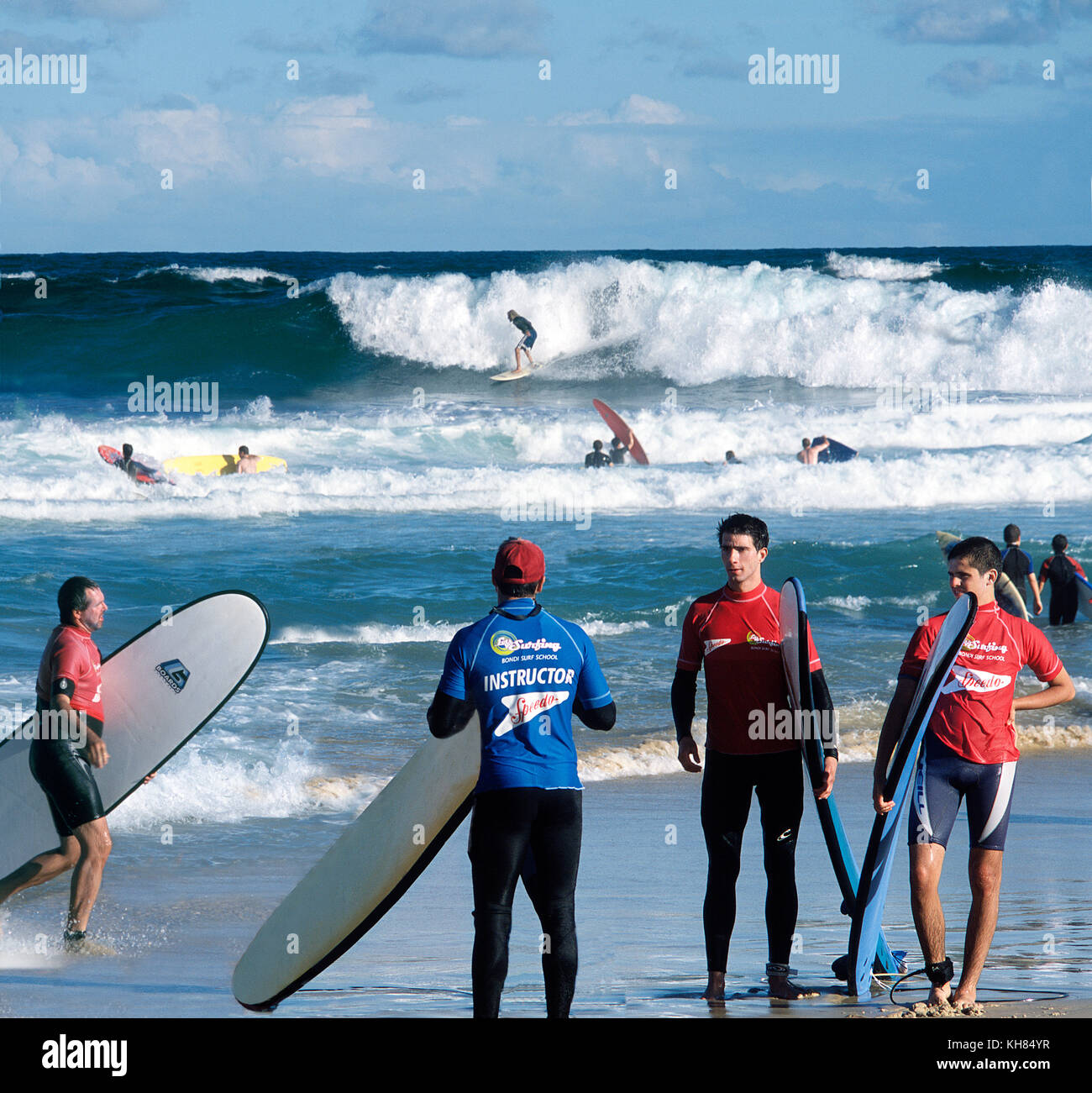 Bondi beach Ausbilder an der Surfschule Bondi Beach NSW Australien Stockfoto