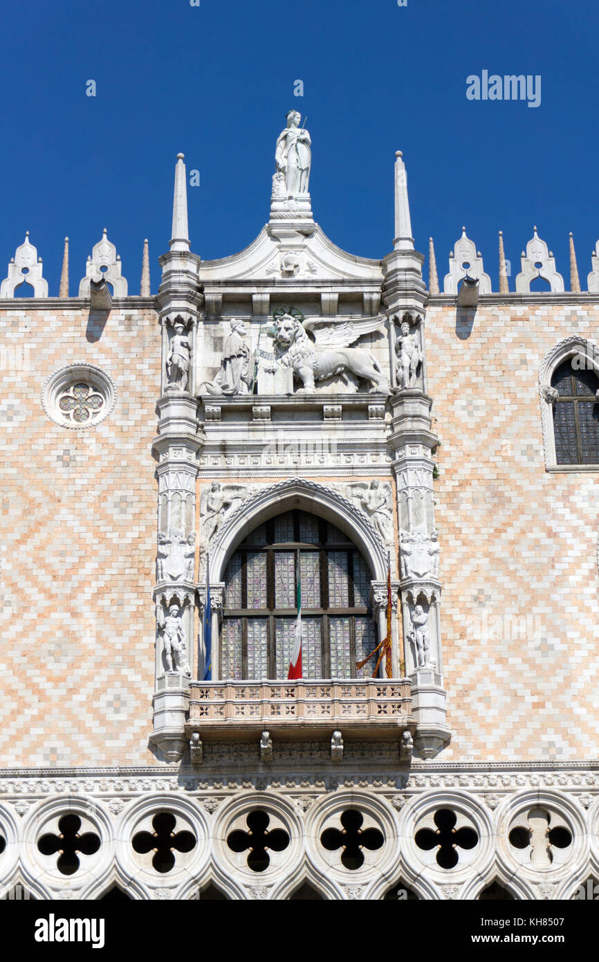 Italien, Venetien, Venedig, Herzogspalast am Markusplatz Stockfoto