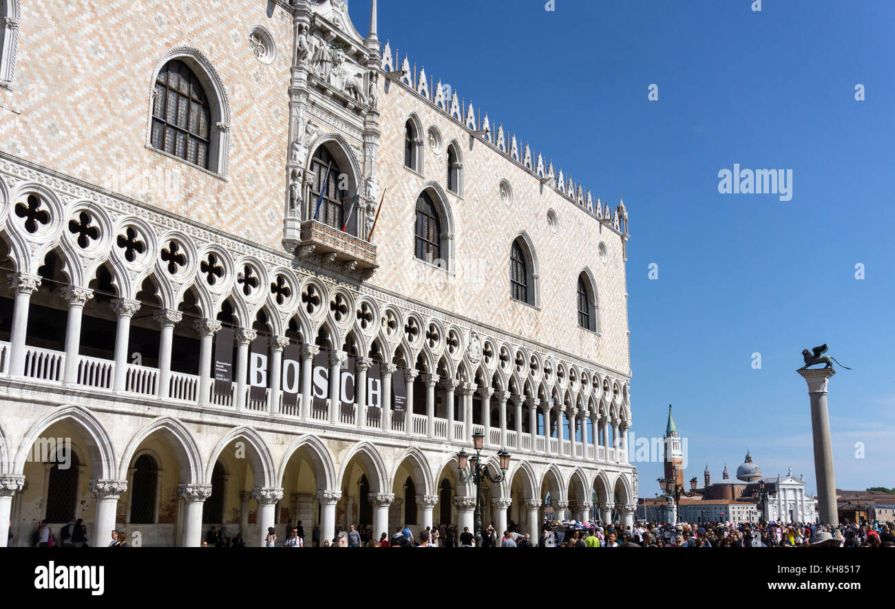 Italien, Venetien, Venedig, Herzogspalast am Markusplatz Stockfoto