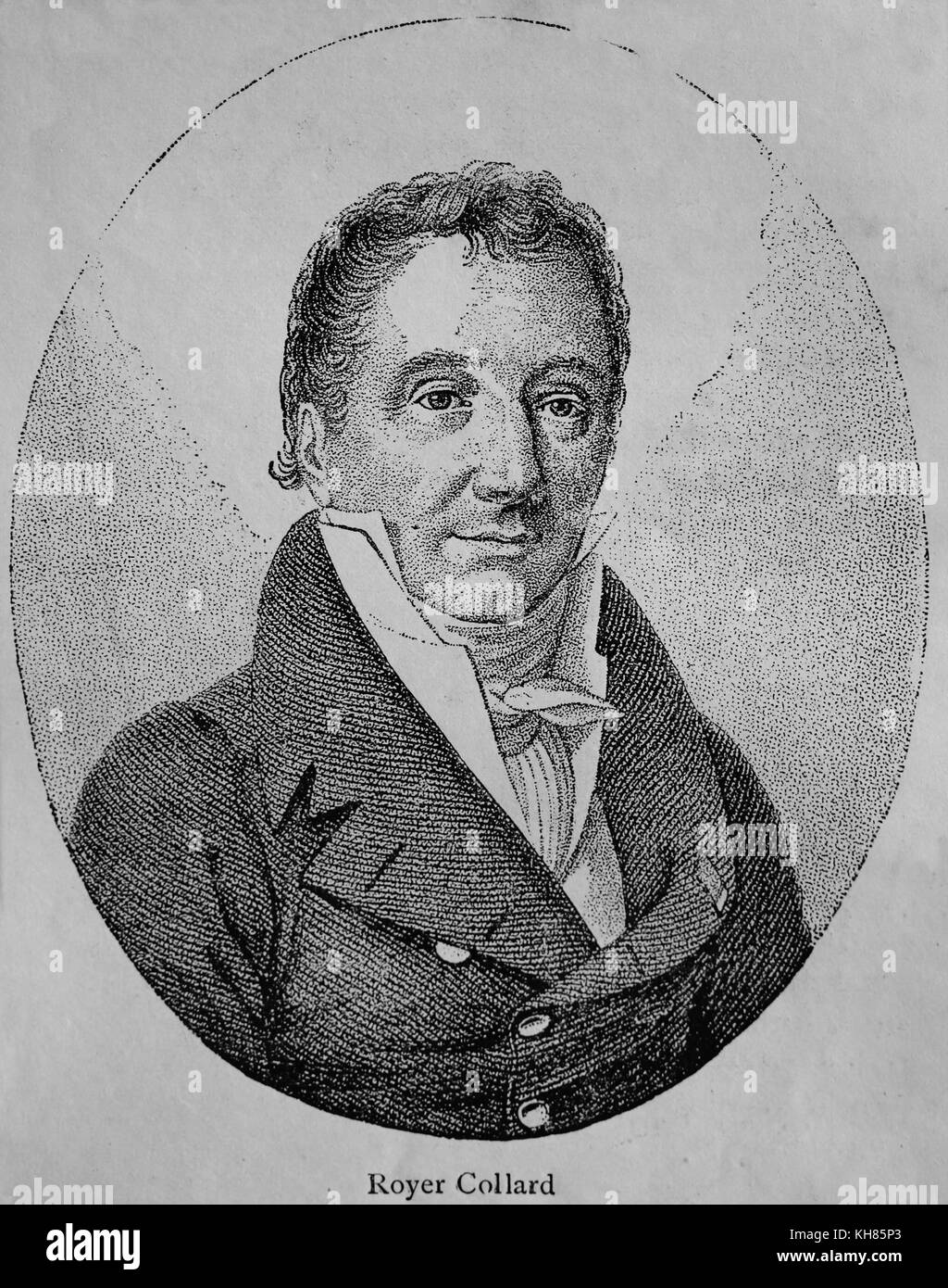 Pierre Paul Royer - Collard (1763-1845) französischer Staatsmann und Philosoph, der Führer der doktrinäre Gruppe. Gravur. Stockfoto