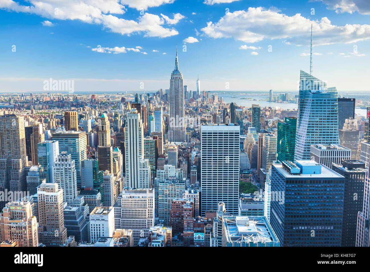 Skyline von Manhattan, New York Skyline, das Empire State Building, New York City, Vereinigte Staaten von Amerika, Nordamerika New York USA New York Stockfoto