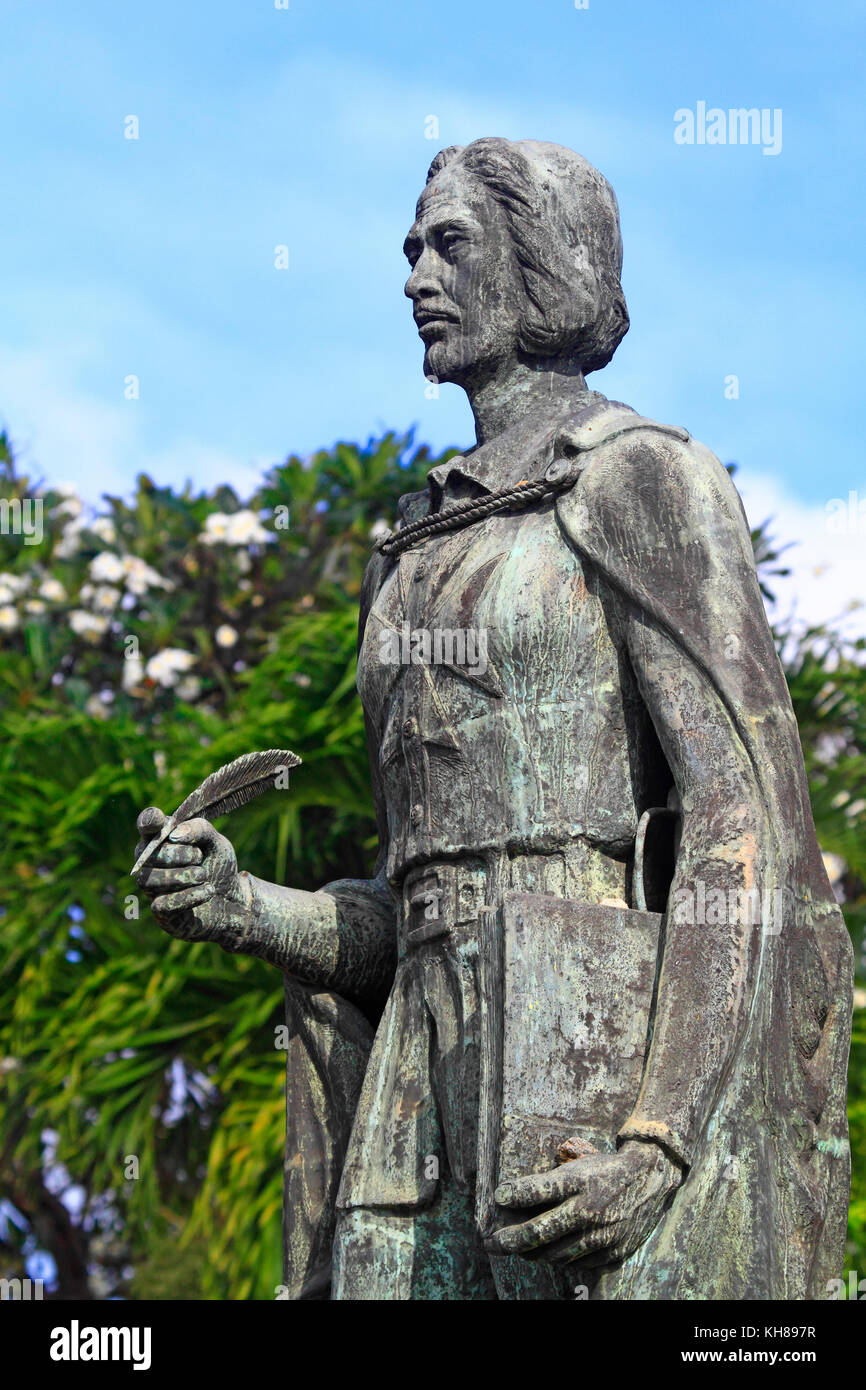 Philipinas, Cebu City. Insel Cebu. Statue von Miguel López de legazpi-Fort San Pedro Stockfoto