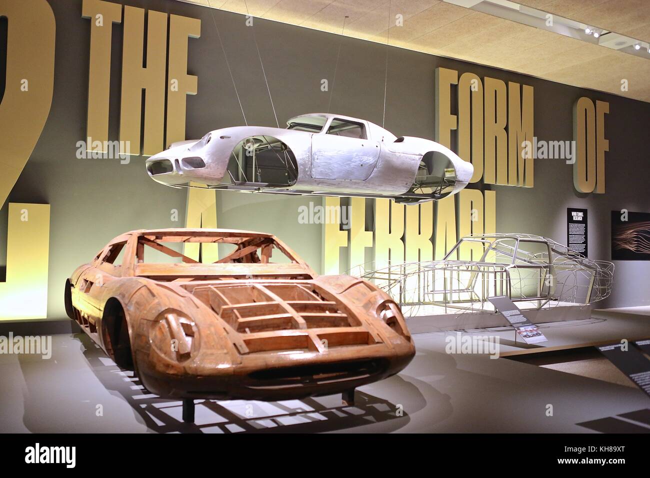 Ferrari unter der Haut Design Museum Stockfoto