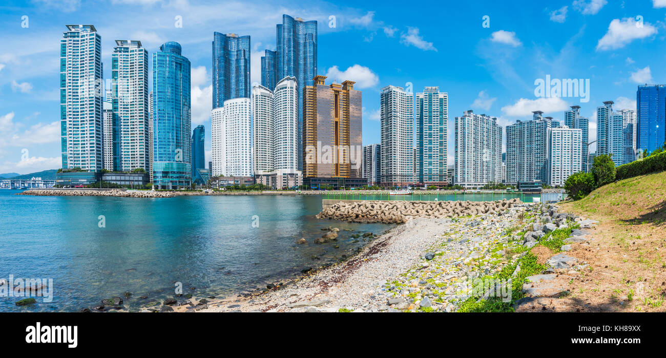 Haeundae Beach in Busan, Südkorea. Stockfoto