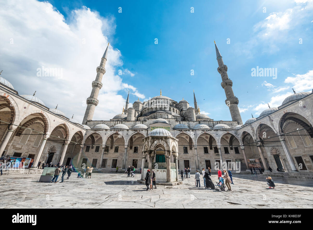 Blaue Moschee, Sultan Ahmet Camii, Sultanahmet, europäischen Teil, Istanbul, Türkei Stockfoto