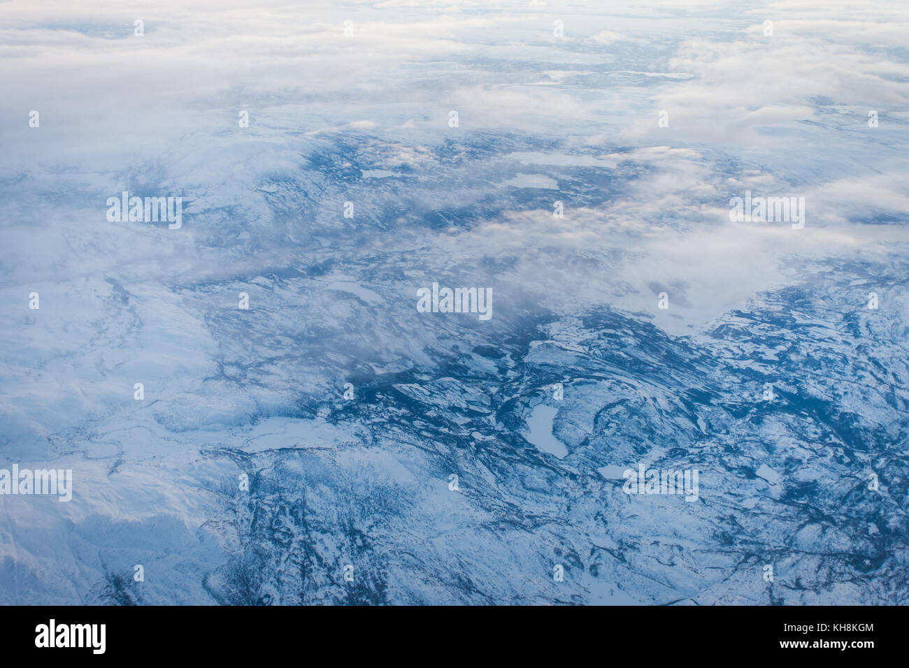 Arktis Blick von oben die Erde Stockfoto