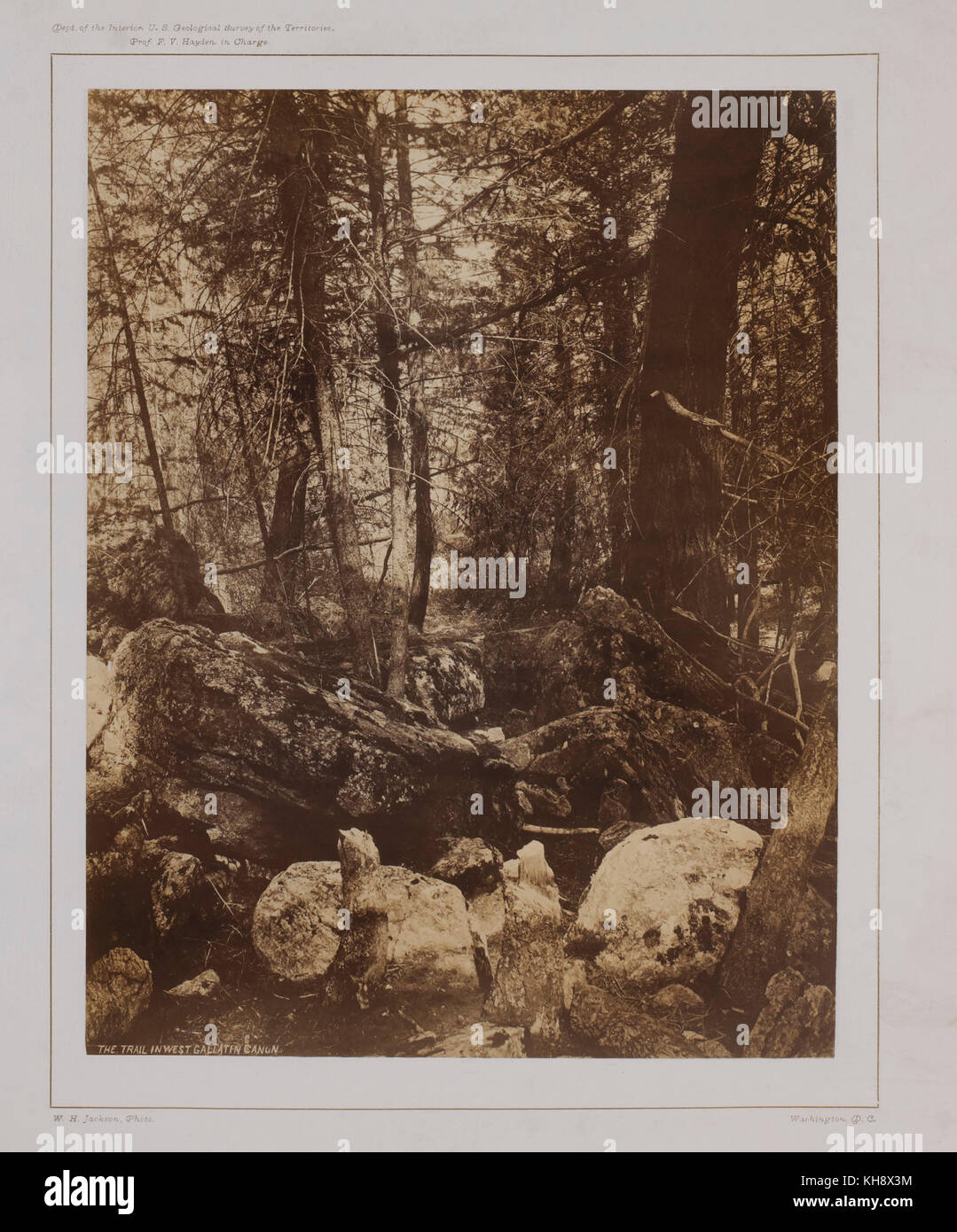 Der Weg in den Westen gallatin Canon, William Henry Jackson, 1871 Stockfoto