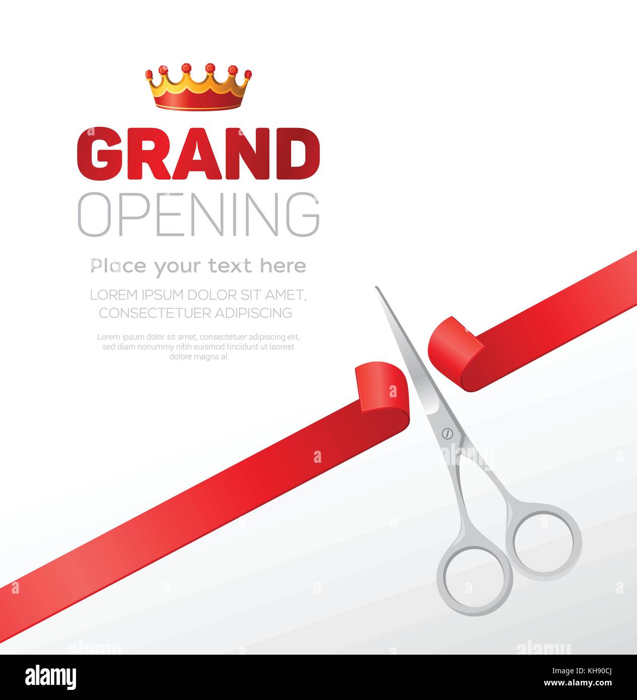 Grand opening Vorlage - moderne Vector Illustration mit Platz für Text Stock Vektor