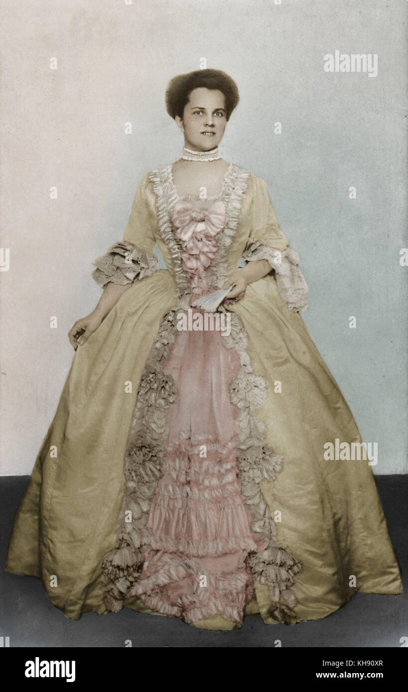 Richard Strauss - Der Rosenkavalier - Minnie Nast als Sophie, Dresden Premiere 1911. Stockfoto