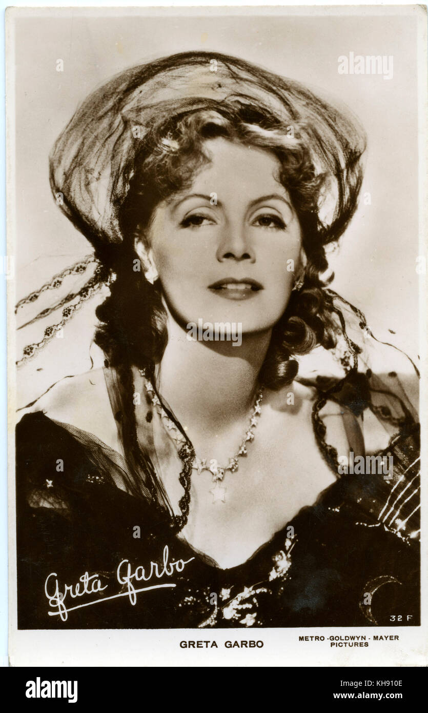 Greta Garbo - Werbung Porträt. Schwedische Schauspielerin, 18. September 1905 - 15. April 1990. Stockfoto