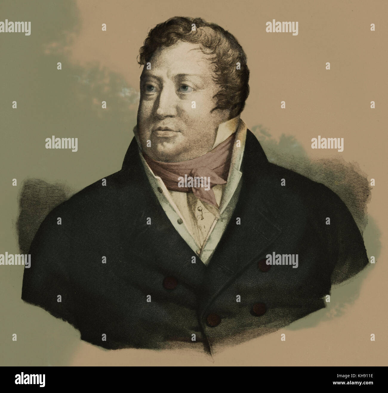 Jan Ladislav DUSSEK,. Böhmische Komponist, 1760-1812 Stockfoto