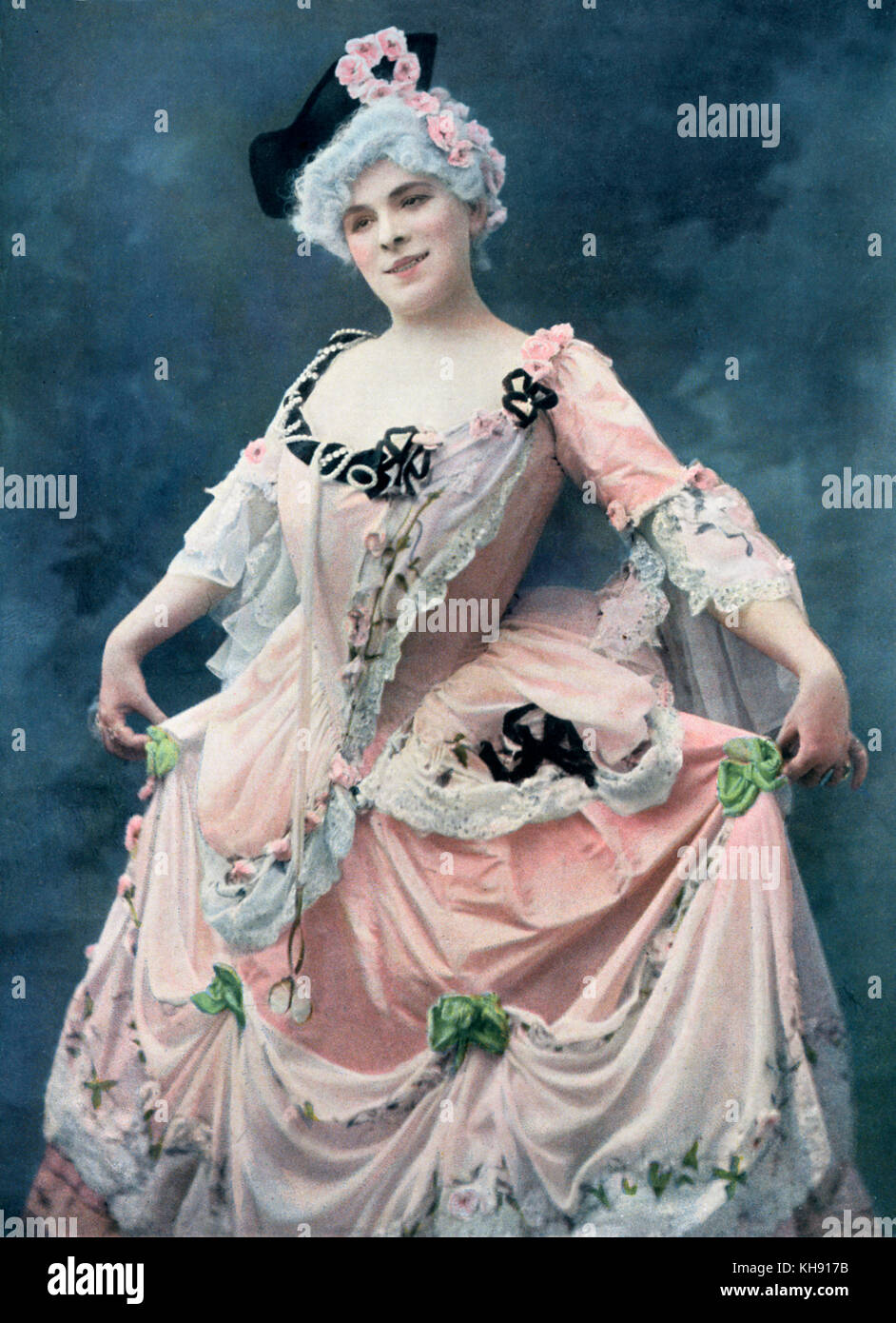 Mademoiselle Lanthenay als Dorette in Monsieur de La Palisse. Am Théatre des Variétés durchgeführt. Stockfoto