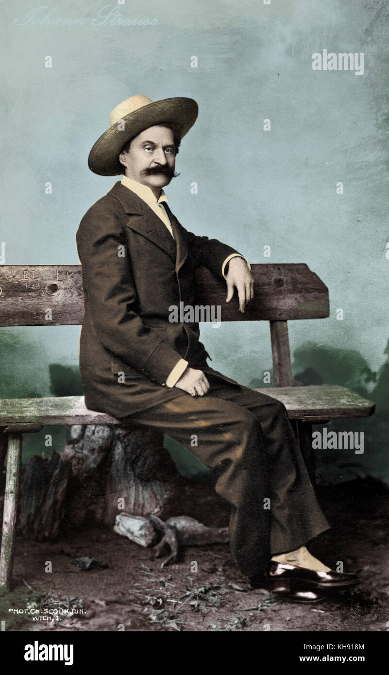 Johann Strauss (II) - Österreichischer Komponist, Dirigent und Violinist: 1825-1899. Stockfoto