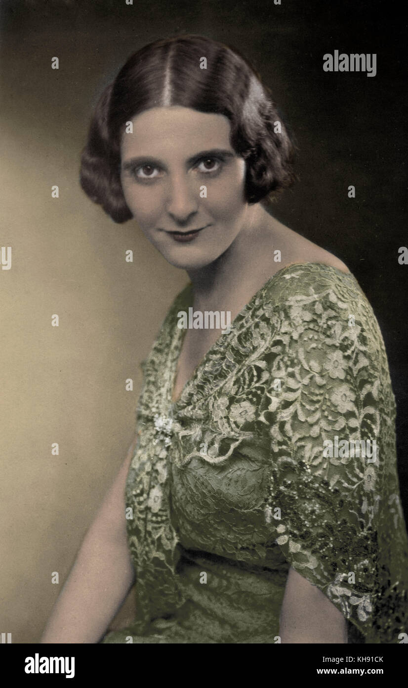 Elsie Möckel - Porträt der Englischen Sopran. 1893 - 1980. Foto von Kenneth N Collins. Stockfoto