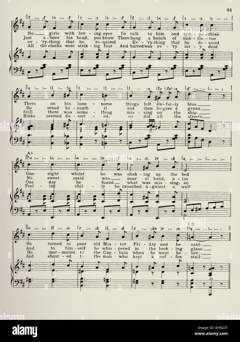 "Wenn es kein Mädchen über"-Song geschrieben und komponiert von Harry Rochade und Chas. Collins. 1916. Beliebte während des Zweiten Weltkrieges 1. Seite 2 von 3. Stockfoto