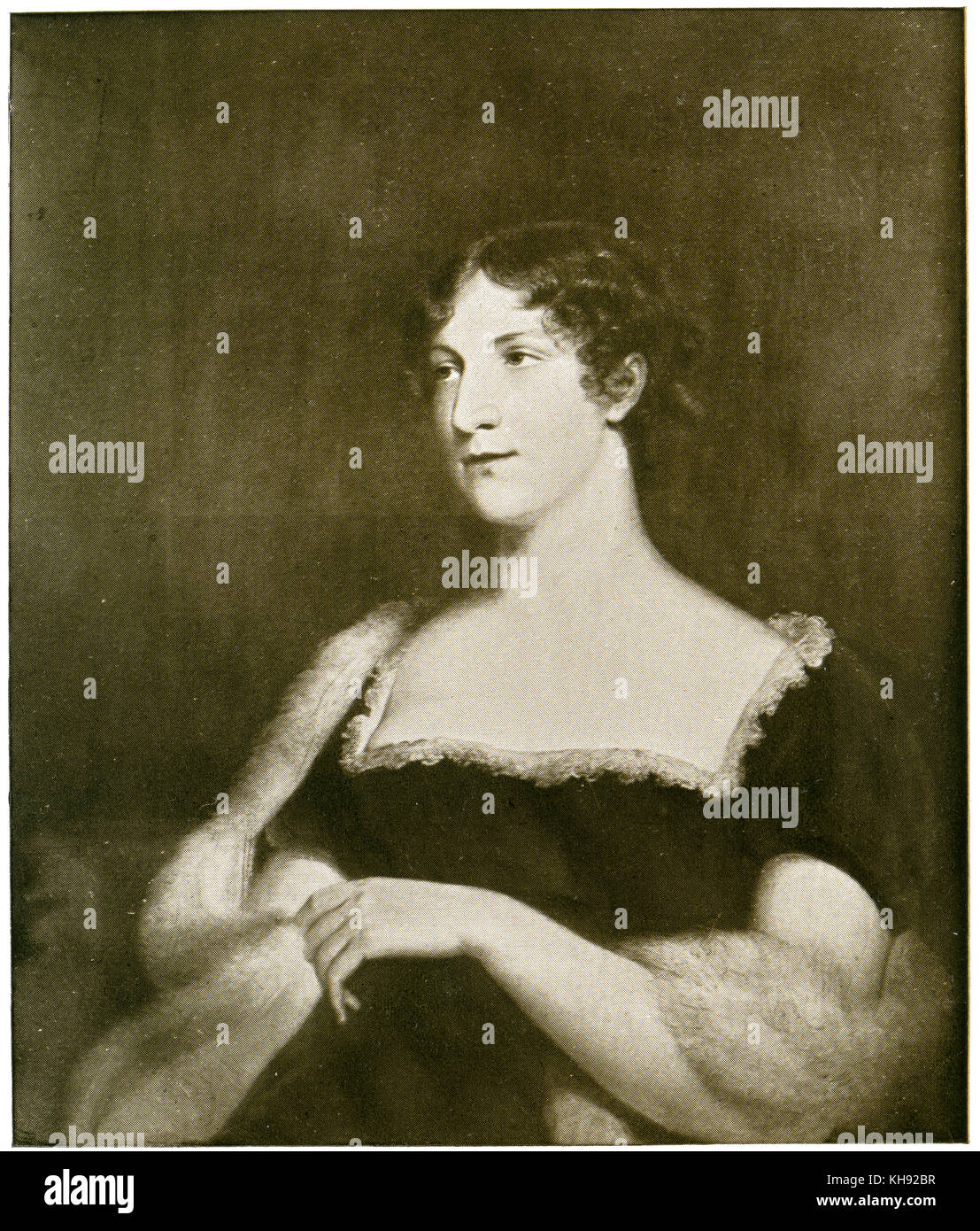 Elizabeth O'Neill - Porträt der irischen Schauspielerin. 1791-20 Oktober 1872. Stockfoto
