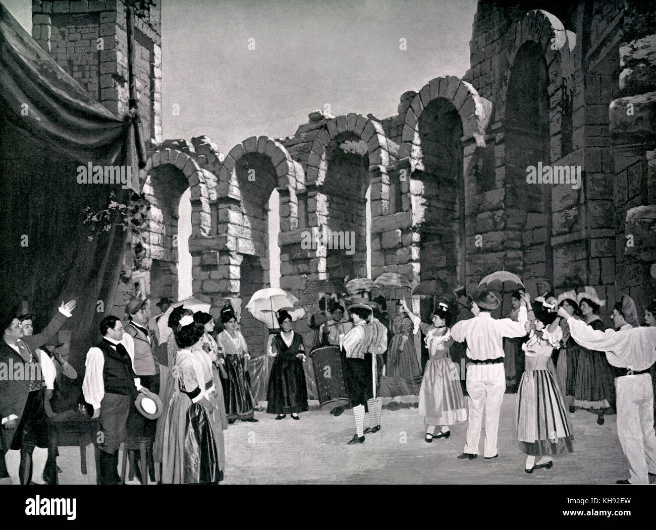 Mireille - Oper von Charles Gounod. Act II: Der Farandole (Französisch Volkstanz). Am Théatre National de l'Opéra comique, 1901 durchgeführt. Französische Libretto von Michel Carré nach Frédéric Mistrals poem Mireio. CG: der französische Komponist, 18. Juni 1818 - 18. Oktober 1893 Stockfoto