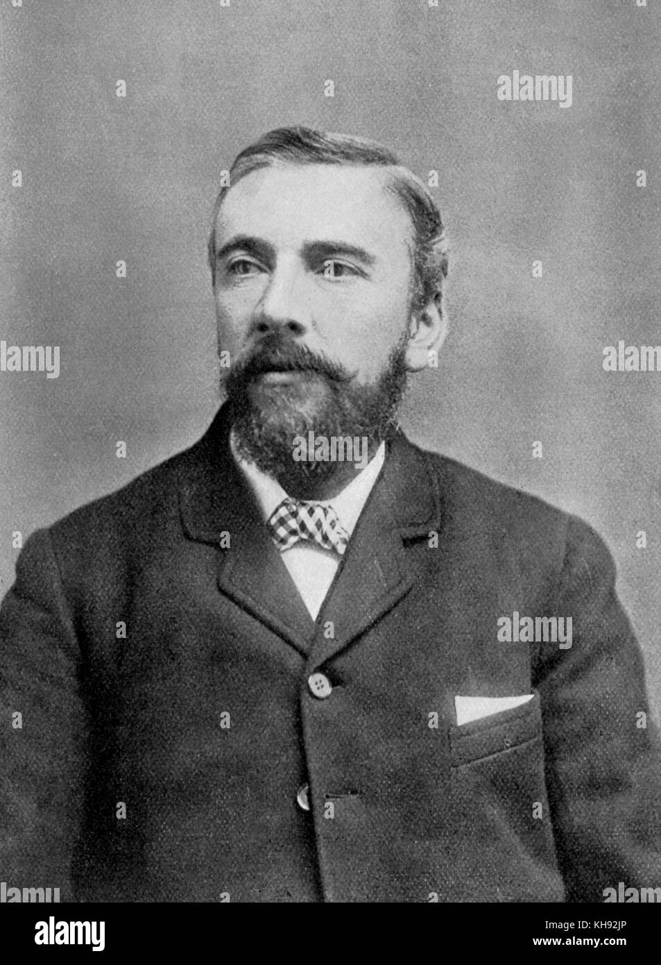 O.O. Roberts - Porträt der Walisischen Chorleiter/Dirigent. Geboren 1848. Stockfoto