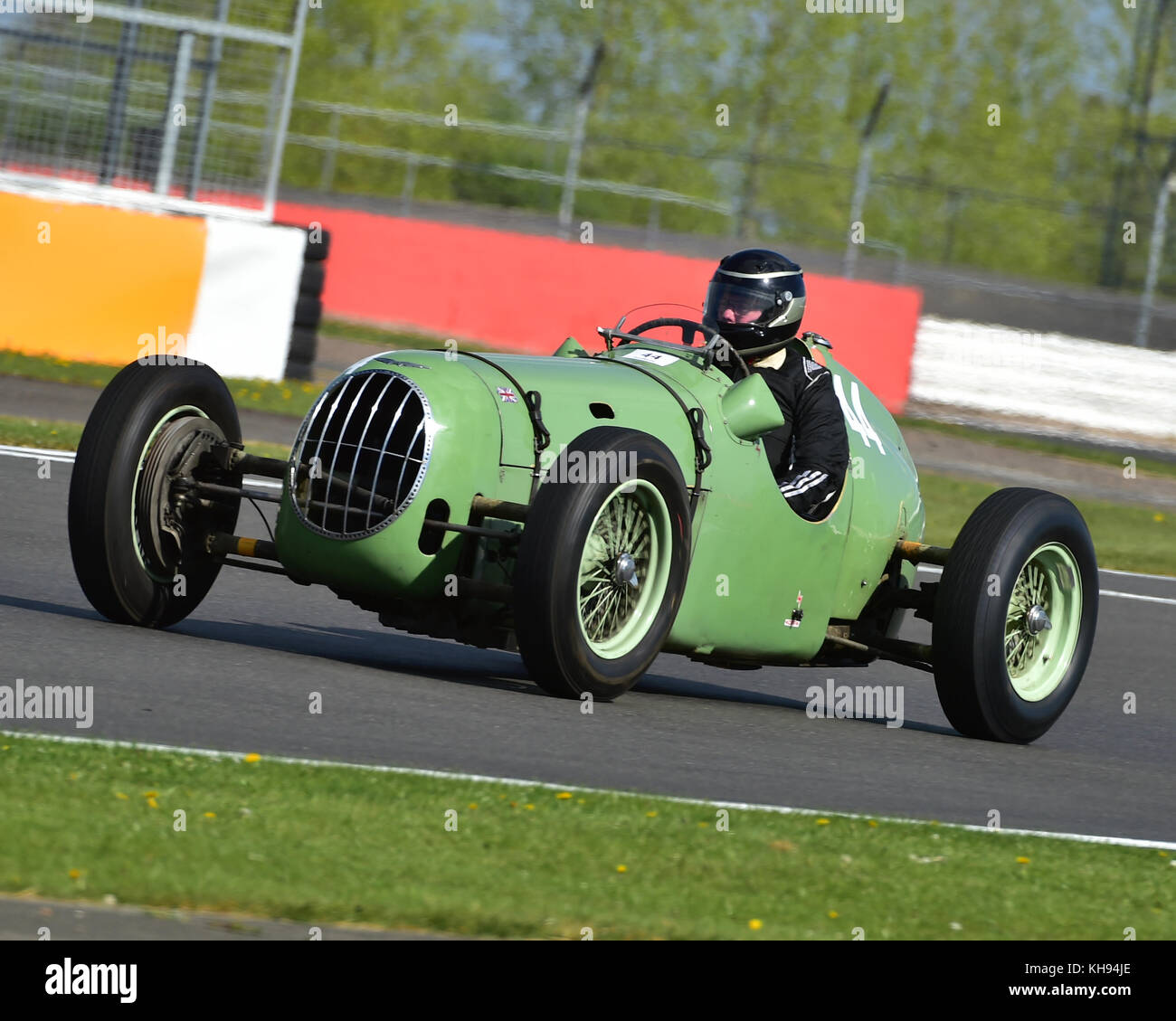 Duncan Ricketts, Alta 2 Liter, Patrick lindsay Memorial, Amschel Rothschild Trophäe, vscc, Formel vintage, Runde 1, Silverstone, April 2017, silversto Stockfoto