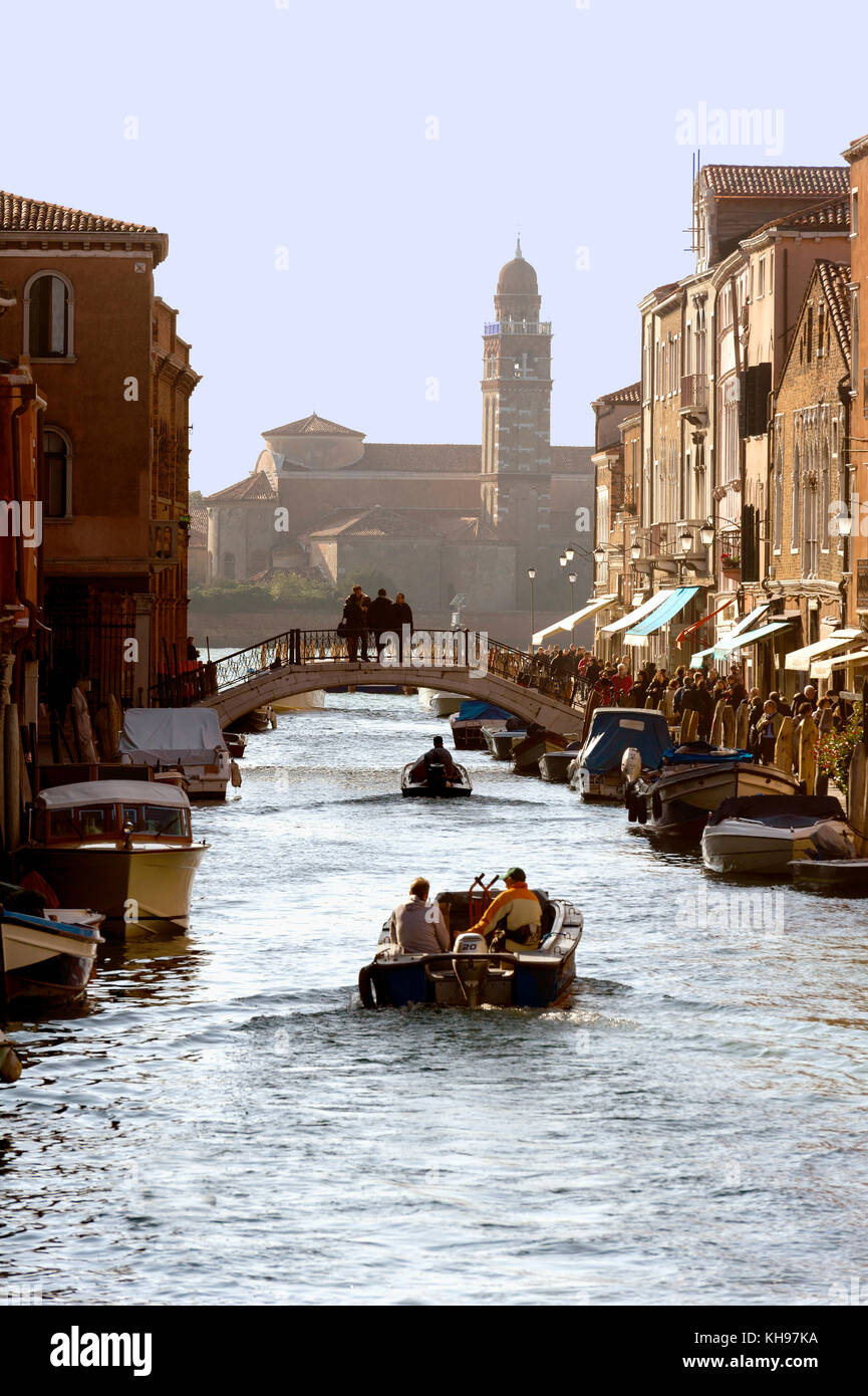 Italien. Venitie. Venise. Ile de Murano. Canal Fondamenta Vetrai // Italien, Venetien, Venedig, Insel Murano, Kanal Fondamenta Vetrai Stockfoto