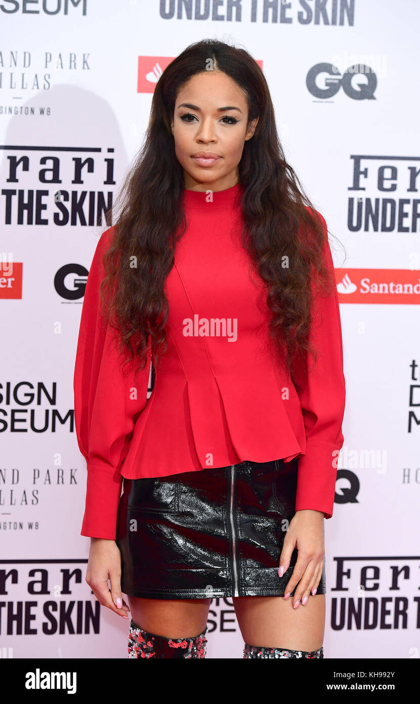 Sarah-Jane Crawford besucht einen privaten Blick auf Ferrari: Under the Skin im Design Museum, London. Stockfoto