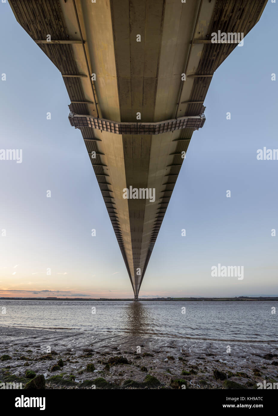 Humber Bridge, Sunrise Stockfoto
