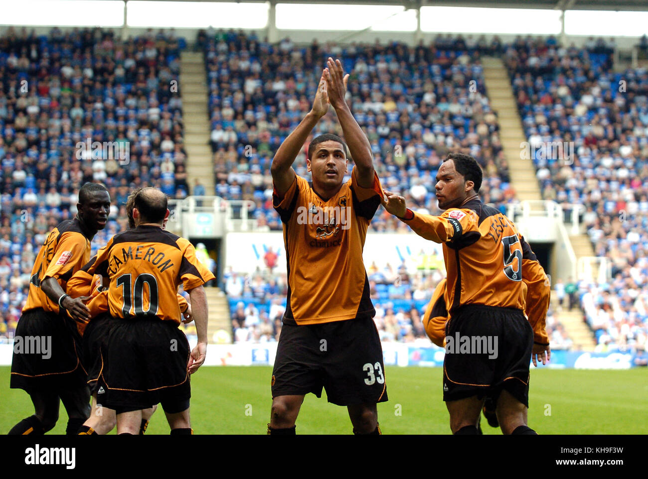 Footballer Leon Clarke Lesen v Wolverhampton Wanderers 30. April 2005 Stockfoto