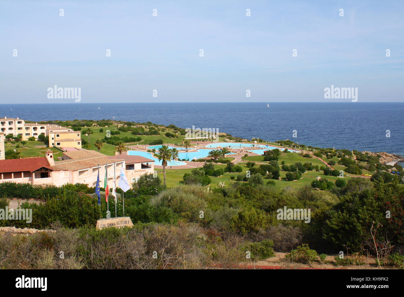 Ein beach resort für die reichen Leute in Porto Cervo, Sardinien, Italien. Stockfoto