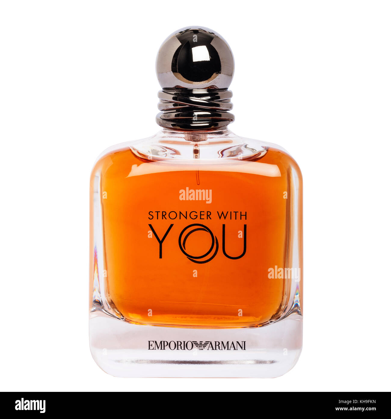 Eine Flasche Designer mens Aftershave mit der Sie starker von Emporio Armani auf weiBem Hintergrund Stockfotografie Alamy
