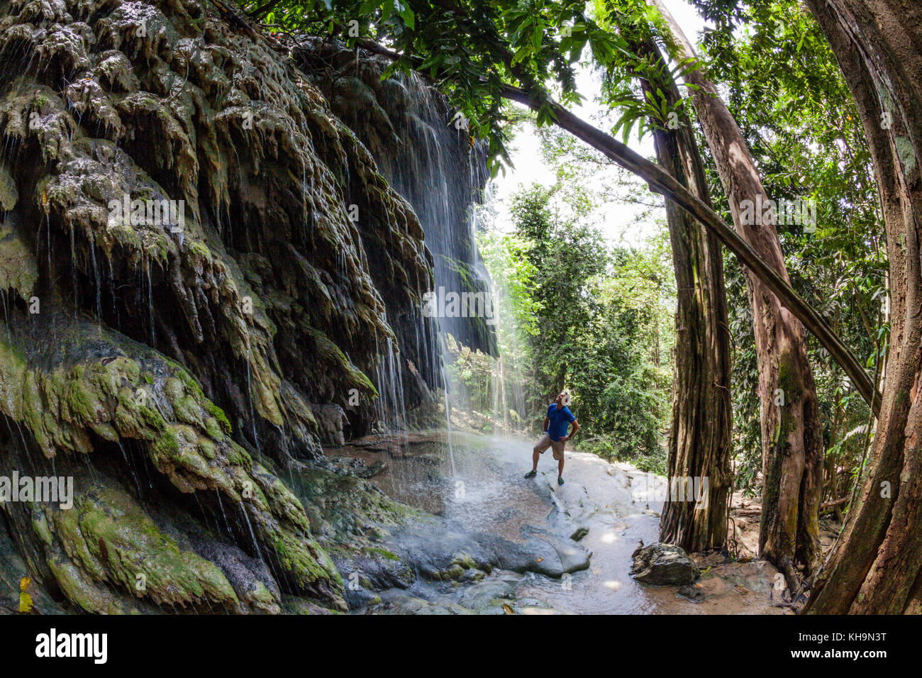 Hughs dale Wasserfall, Christmas Island, Australien Stockfoto