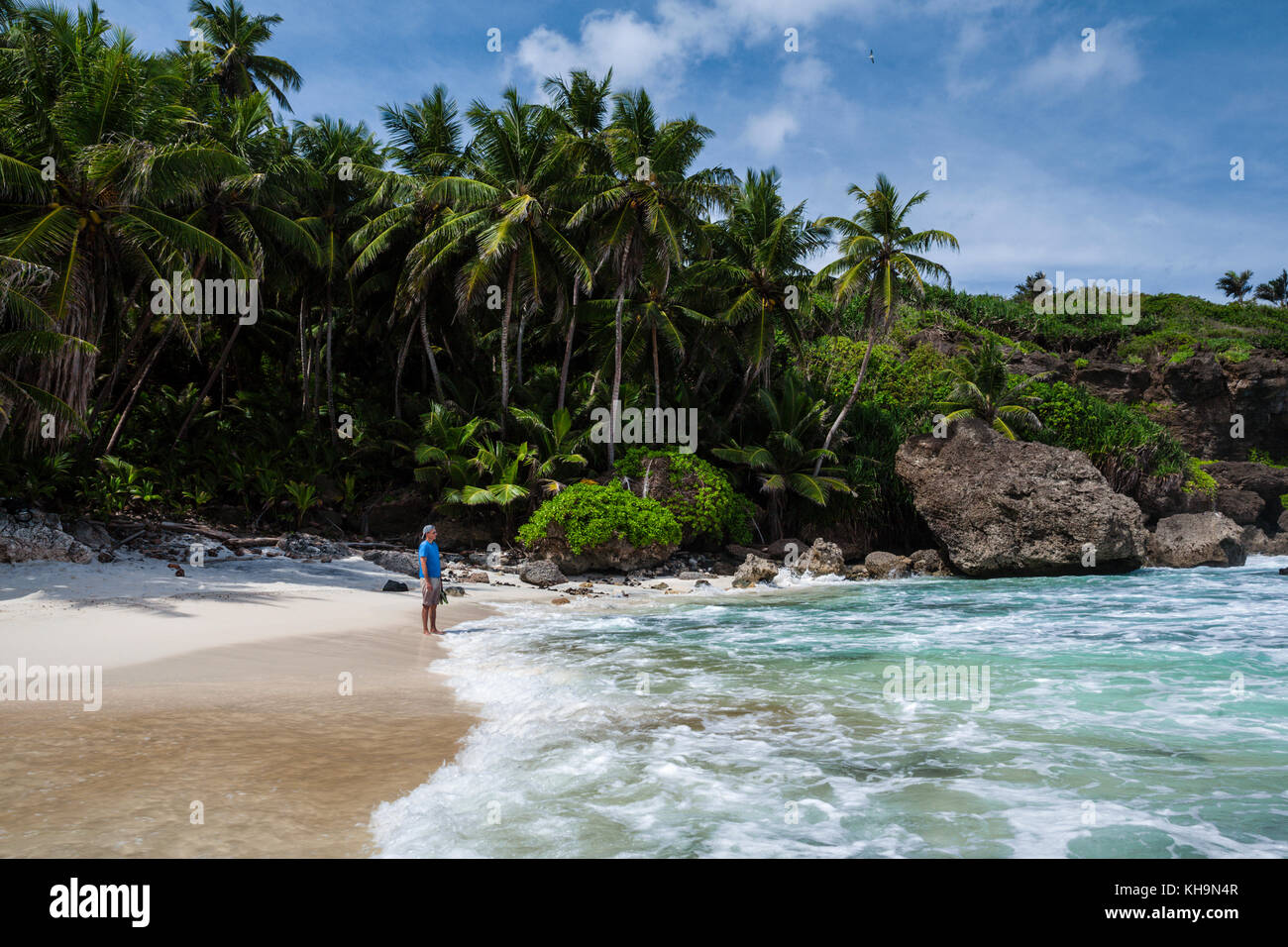 Remote dolly Strand, Christmas Island, Australien Stockfoto