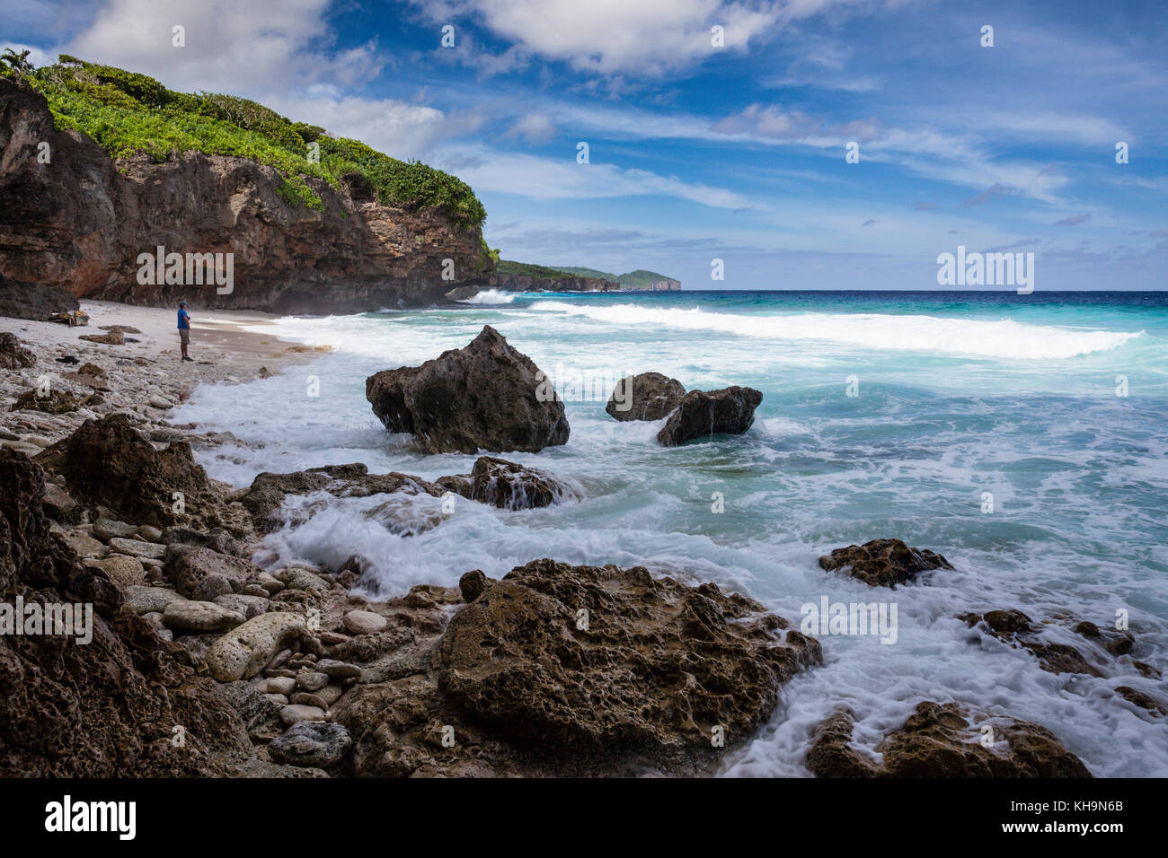 Abgelegener Greta Beach, Christmas Island, Australien Stockfoto