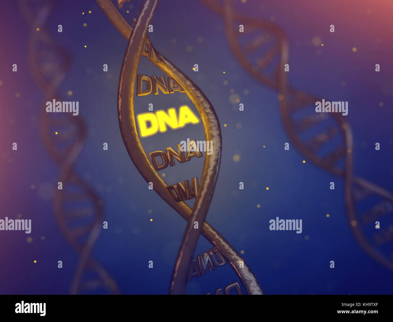 Dna-helix, Genetik Stockfoto