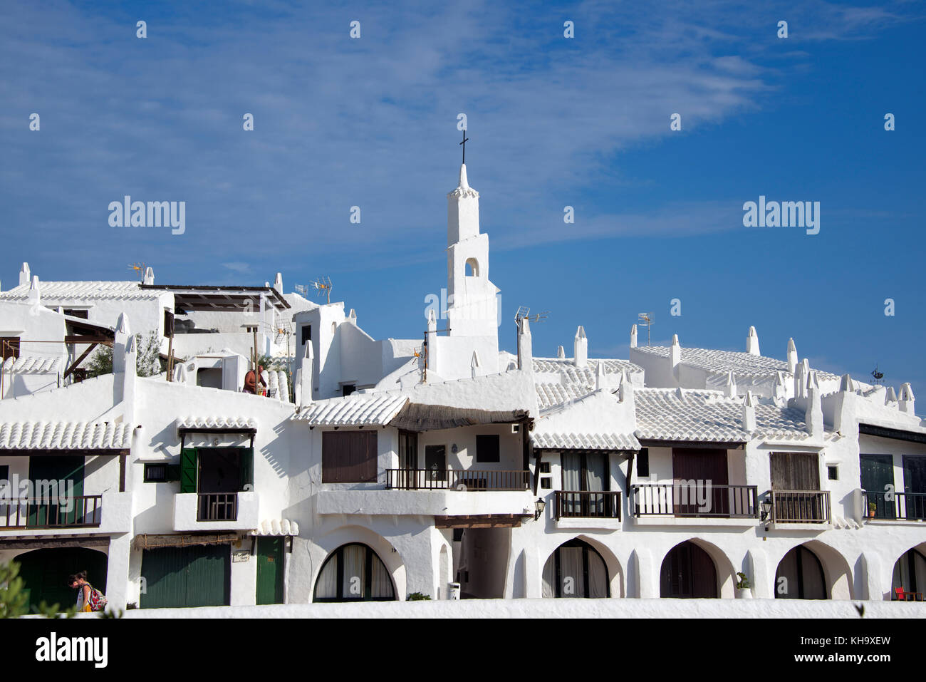 Binibeca Vell Dorf Menorca Spanien Stockfoto