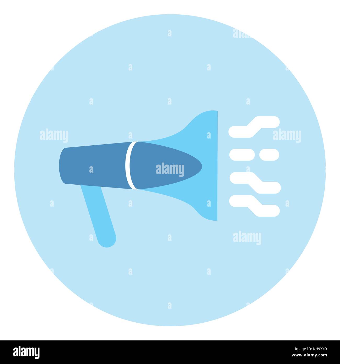 Megaphon oder Lautsprecher Symbol Alarm Technologie Stock Vektor