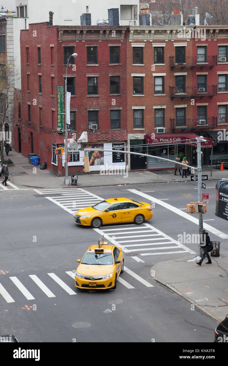 New York Yellow Cabs Stockfoto