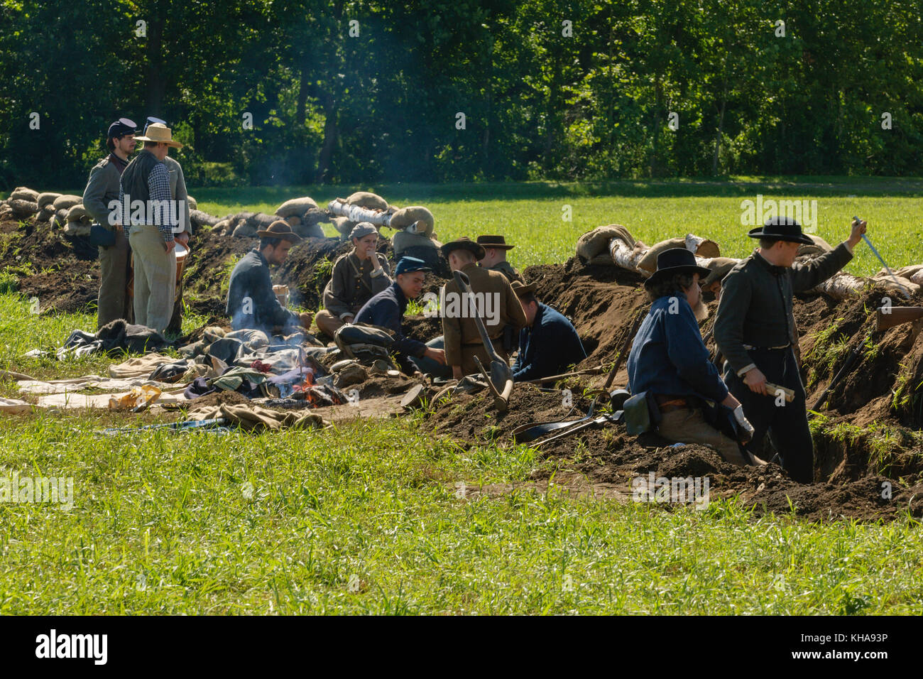 Amerikanischer Bürgerkrieg reenactment Stockfoto