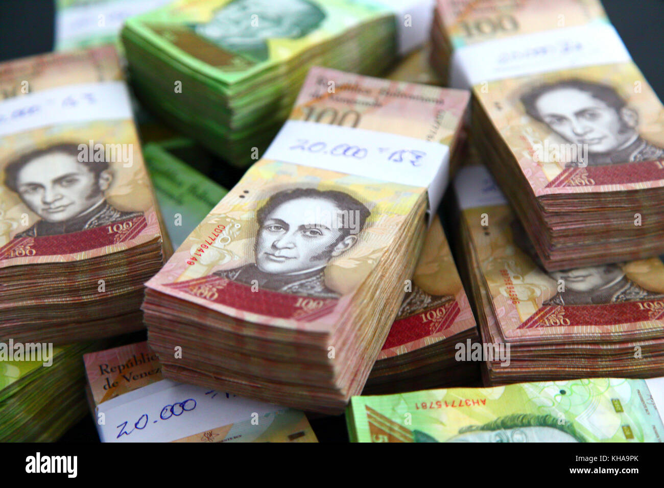 Venezuela. Geld Probleme Stockfoto