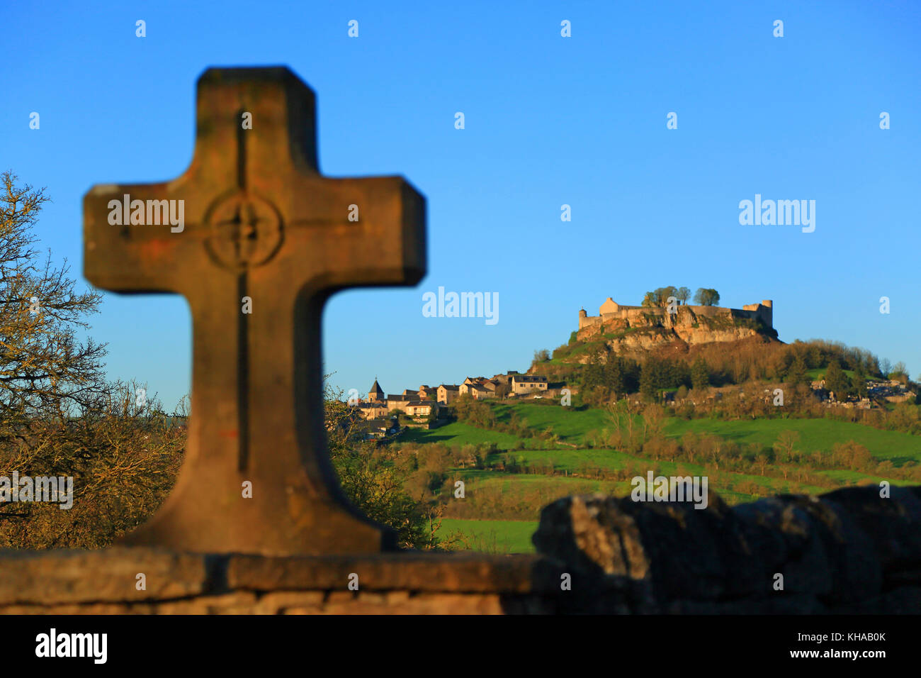 Frankreich, Aveyron (12), Severac-le-Chateau Stockfoto