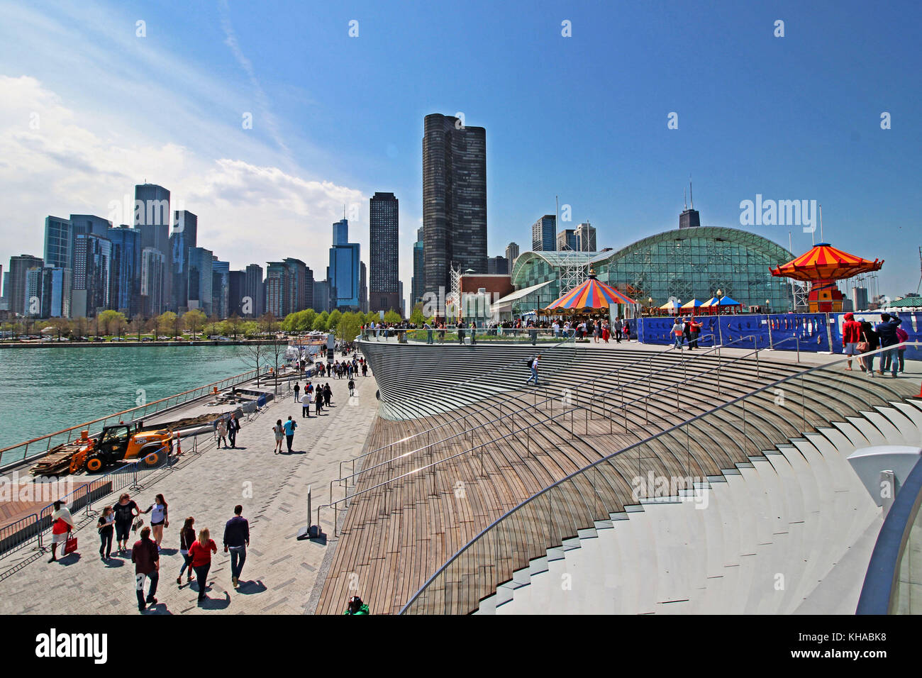Chicago Navy Pier Park Stockfoto