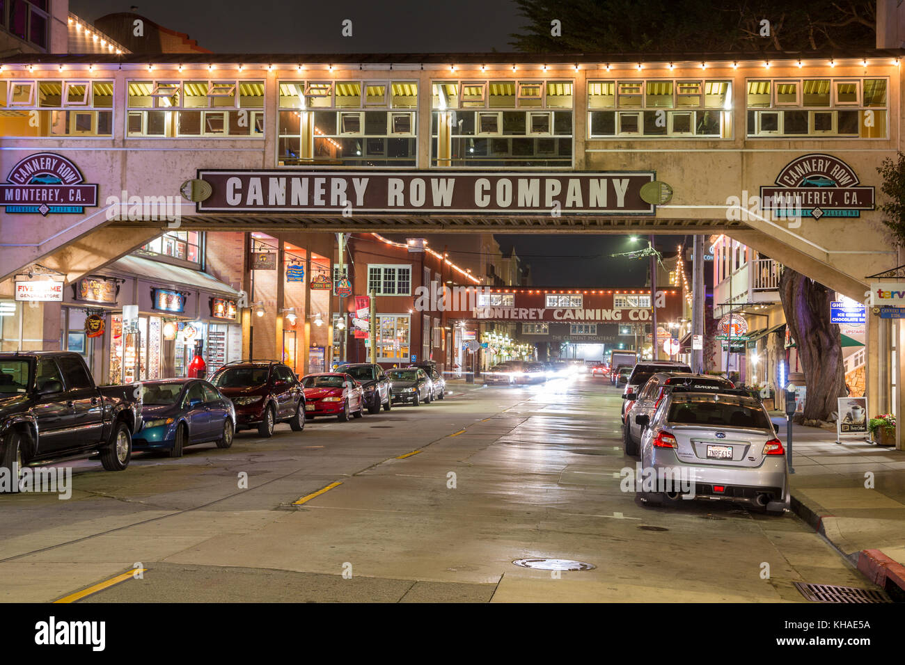 Cannery Row, dem Öl Sardinen Straße, Roman von John Steinbeck, Monterey, Kalifornien, USA Stockfoto