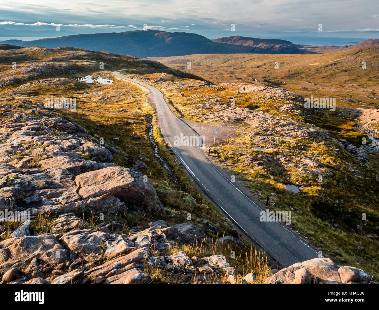 Coastal Road North Coast 500, tornapress, Highlands, Schottland, Großbritannien Stockfoto