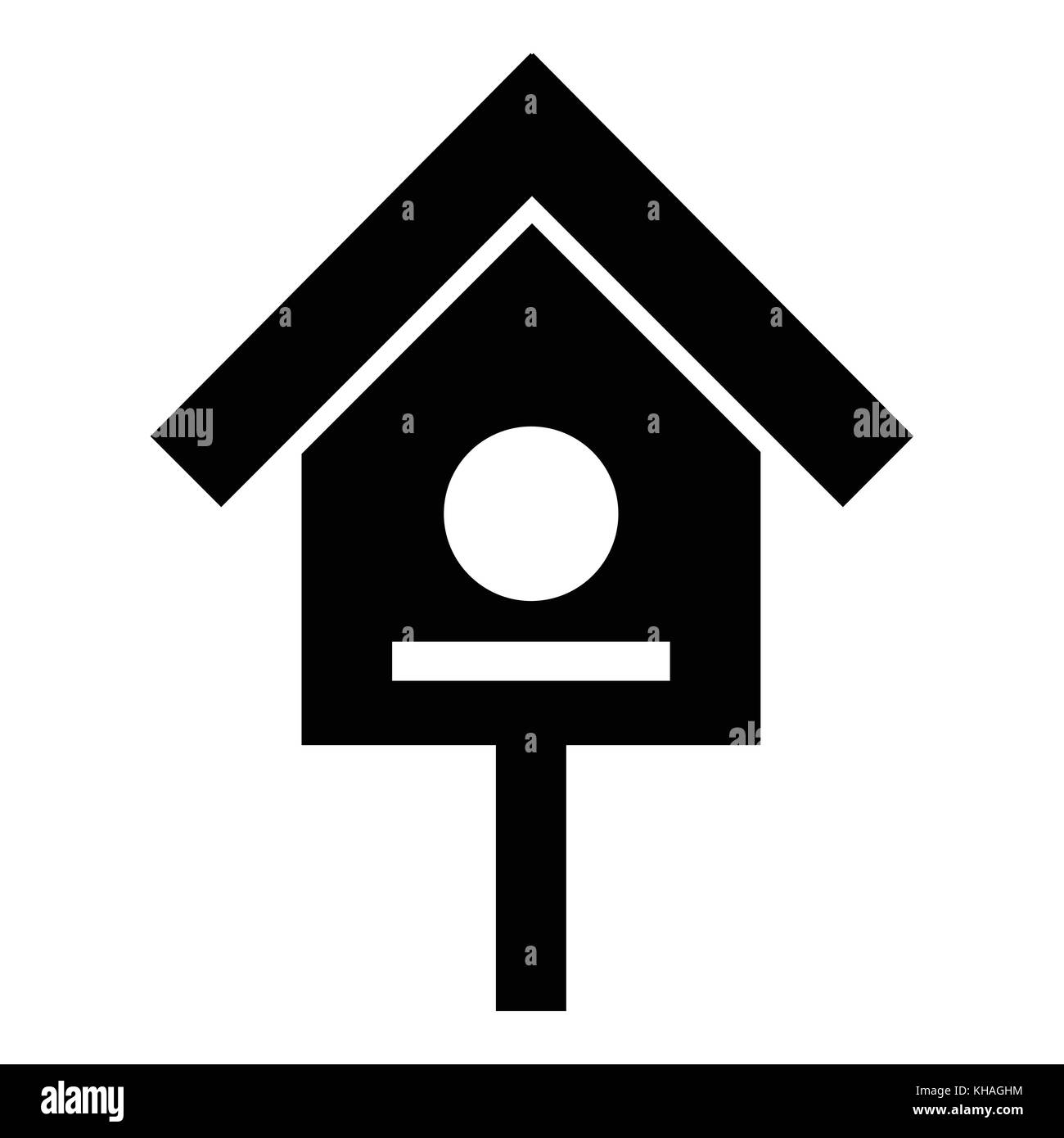 Bird House Symbol, einfachen Stil Stock Vektor
