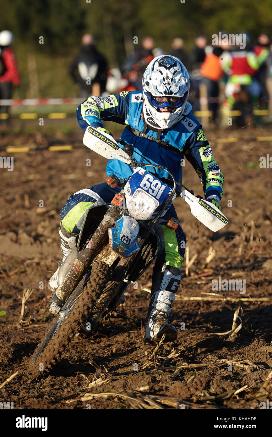 Enduro-Rallye, Mittelrhein adac Langlaufen in kempenich, kempenich, Rheinland - Pfalz, Deutschland Stockfoto