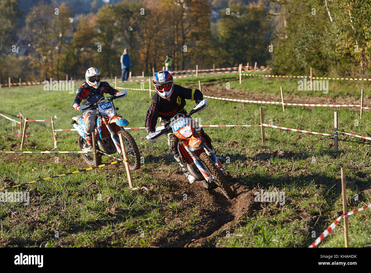 Enduro-Rallye, Mittelrhein adac Langlaufen in kempenich, kempenich, Rheinland - Pfalz, Deutschland Stockfoto