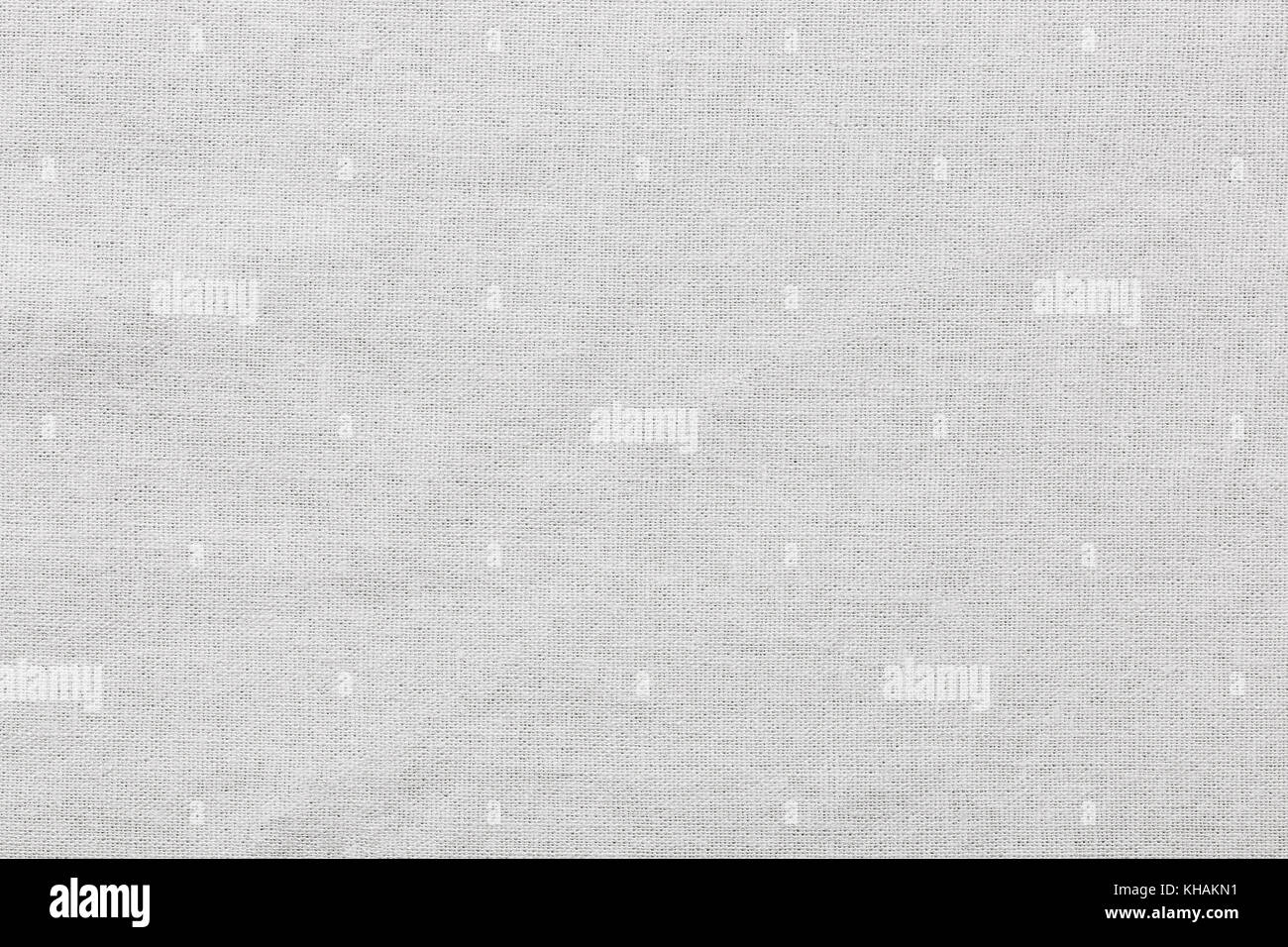 Weiß getünchten Leinwand Hintergrund und Textur, die Textur des Sackleinen, Nahaufnahme Stockfoto
