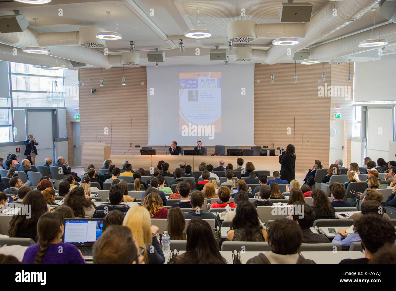 Turin, Italien. 14 Nov, 2017. der ehemalige Ministerpräsident von Italien Enrico Letta sprechen bei Campus Luigi Einaudi in Turin über Europa. Credit: Lorenzo apra/Pacific Press/alamy leben Nachrichten Stockfoto