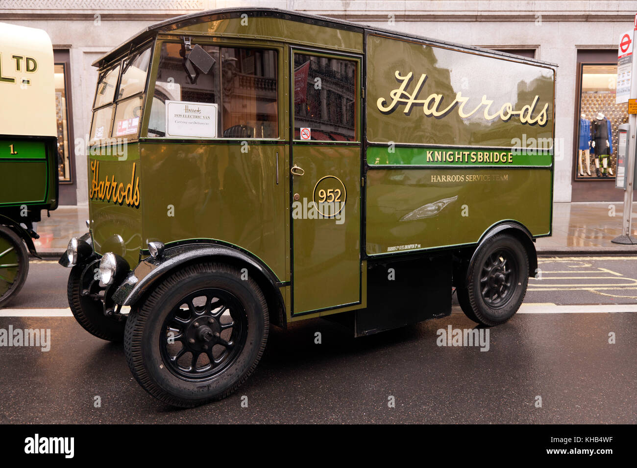 Harrods 1939, Lieferwagen, in der 2017, Regents Street Motor Show Stockfoto