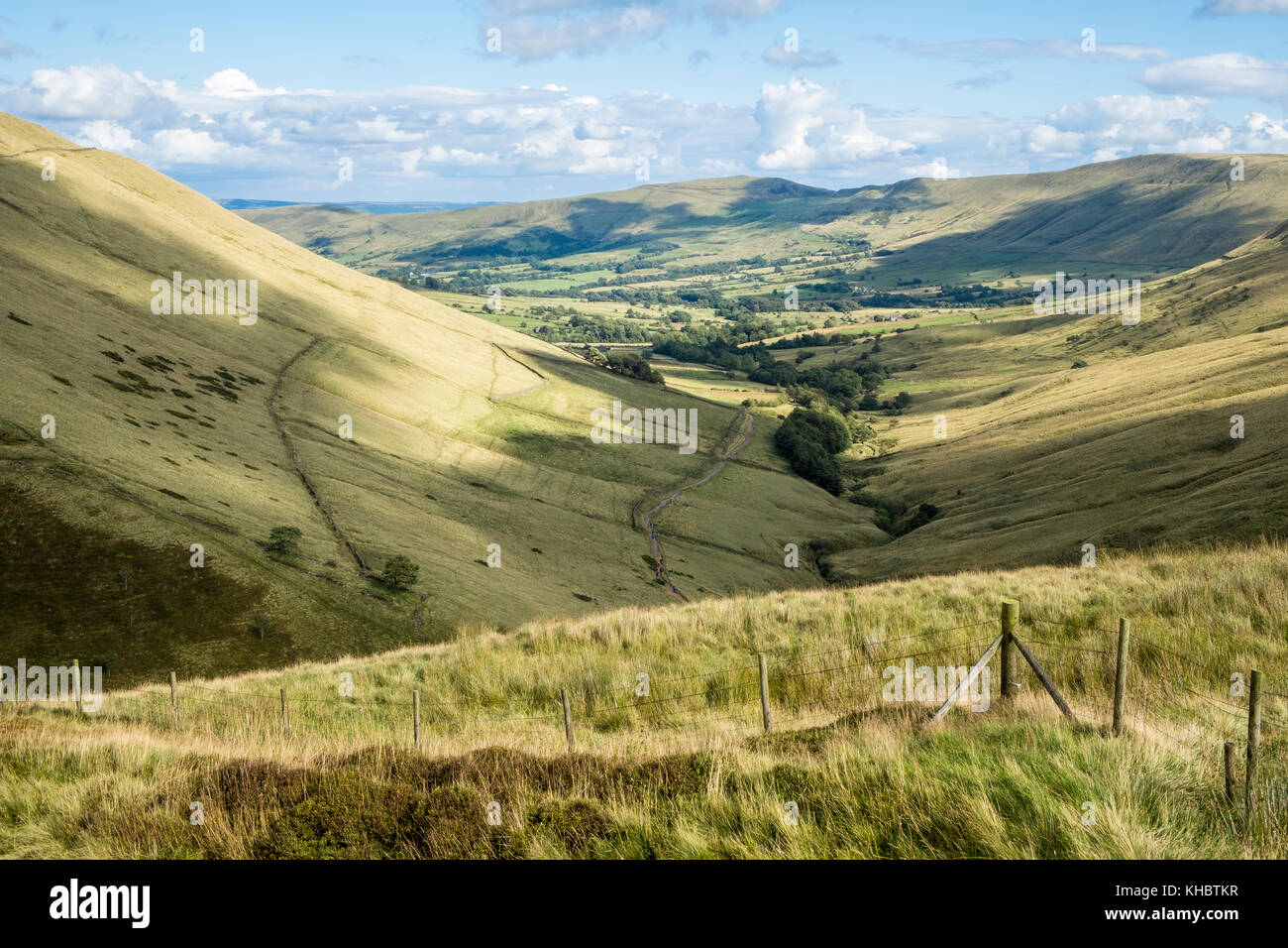 Englische Landschaft Blick in das Tal von Alfreton, Derbyshire, Peak District National Park, England, Großbritannien Stockfoto