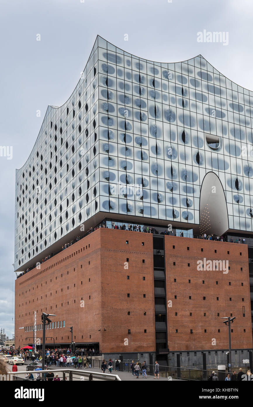 Hamburg, Deutschland - 14 August 2017: Elbe Philharmonie, Europa Stockfoto